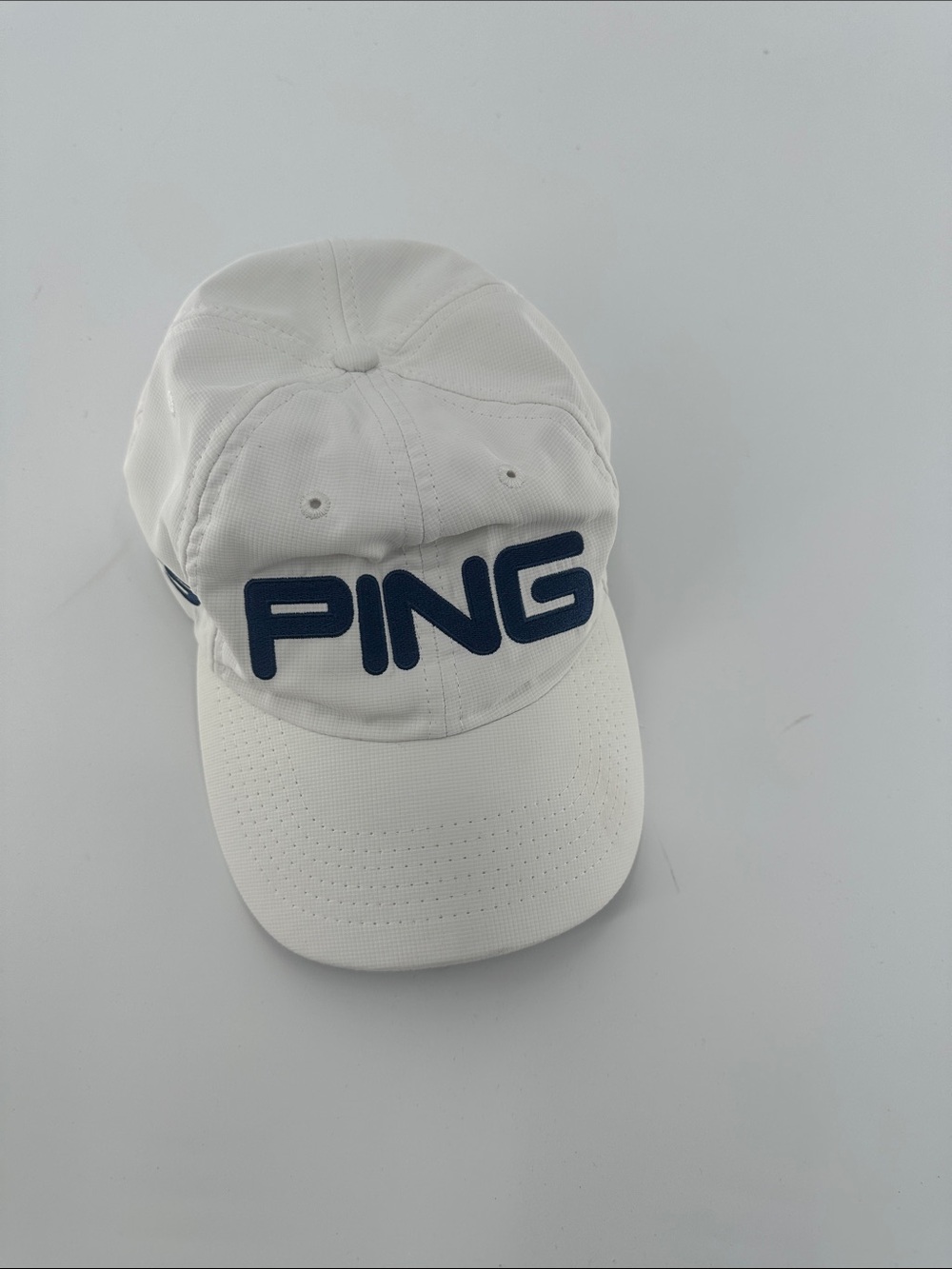 PING White Cap with Navy Logo